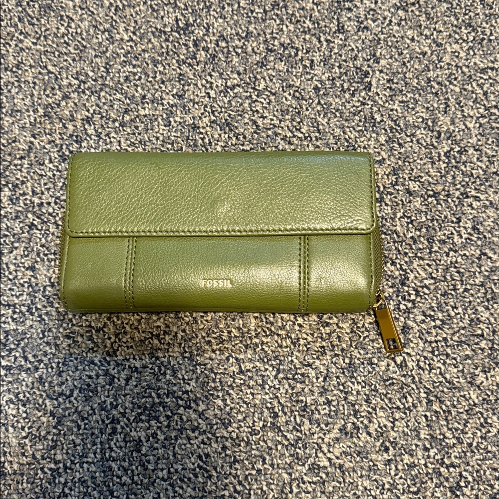 Fossil Green Leather Wallet